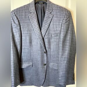 Jos. A. Bank Charcoal & Blue Plaid Men's Blazer